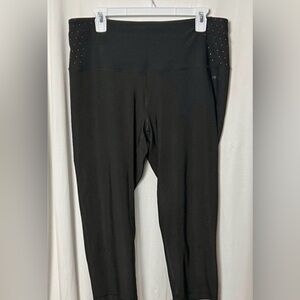 RBX Active Black and Pink High Waisted Capri Leggings Size 1X